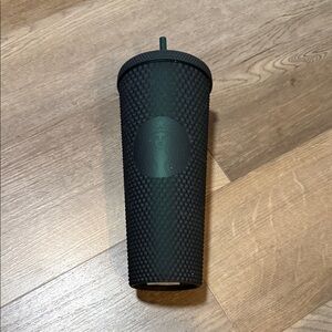Starbucks 24 Oz Matte Dark Green Studded Venti Cold Cup Tumbler Soft Touch